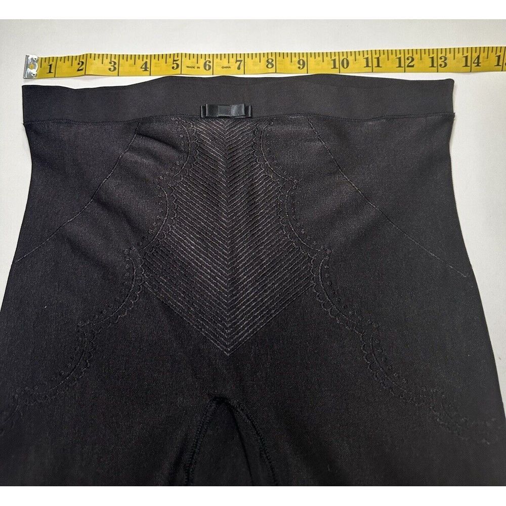 Cynthia Rowley Leggings Black With Design And Bow Heavy Weight - Picture 7 of 8
